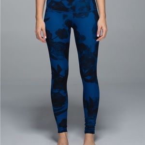 Lululemon Wunder Under Jumbo Inky Floral Black Inkwell